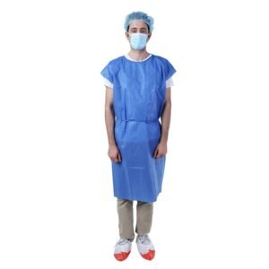 Customized SMS Nonwoven AAMI Level 1 2 Disposable Isolation Gown Without Sleeve​