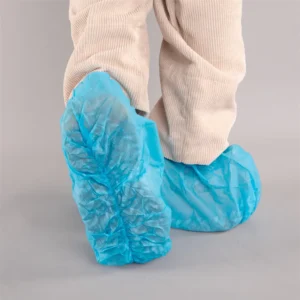 Disposable PP Non Woven Shoe Cover with Non Skid Bottom Protective Overshoes for Hospitals Laboratories Food Service Industrial and Cleaning Use