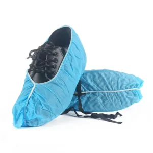 Non Slip Disposable ESD Shoe Covers Anti Static Protective Overshoes with Conductive Strip for Medical Cleanroom Laboratory Industrial Use