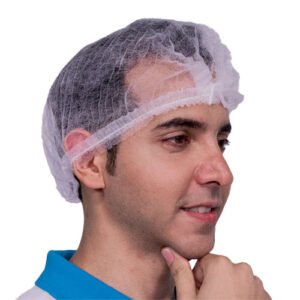 Extra Large 21-inch Mob Cap – White Adjustable Breathable Dustproof Disposable Bouffant Cap for Cleanroom Use​​